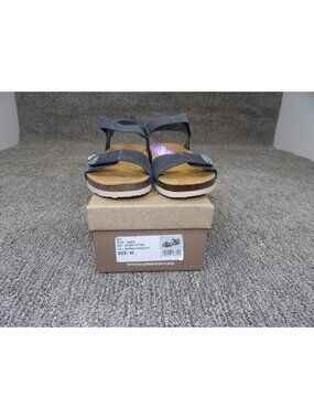 Plakton Women's APURE PYTONE Sandals Size EU 40 US 9 Navy Blue Comfort Ankle